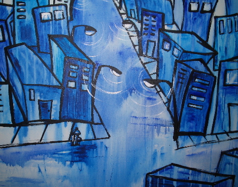 blue street